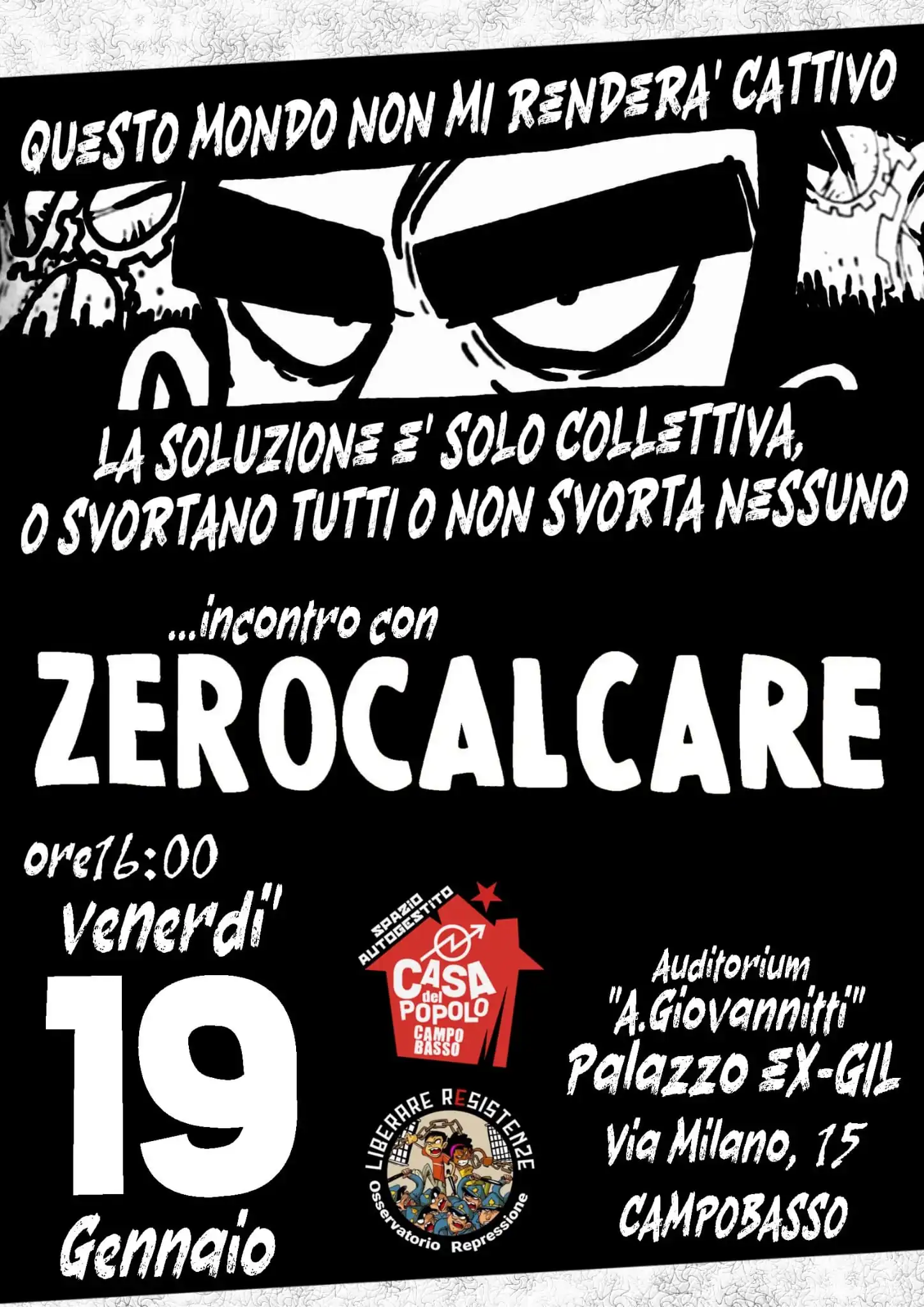 Zerocalcare torna in Molise, appuntamento il 19 gennaio all'ex Gil -  Quotidiano del Molise